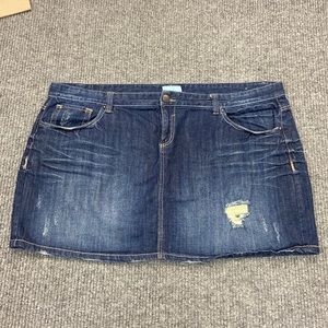 Maurices Women’s Distressed Mini Jean Skirt, 24